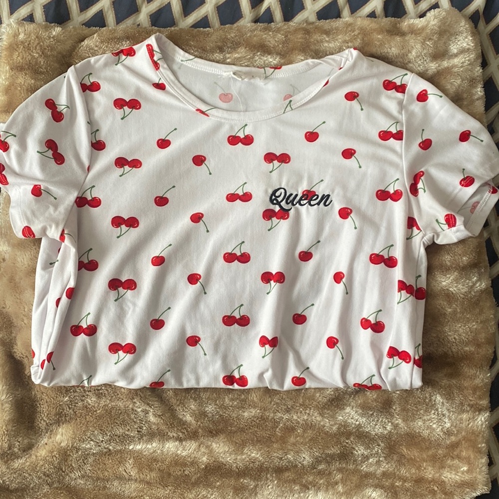 Cherry fitted T-shirt